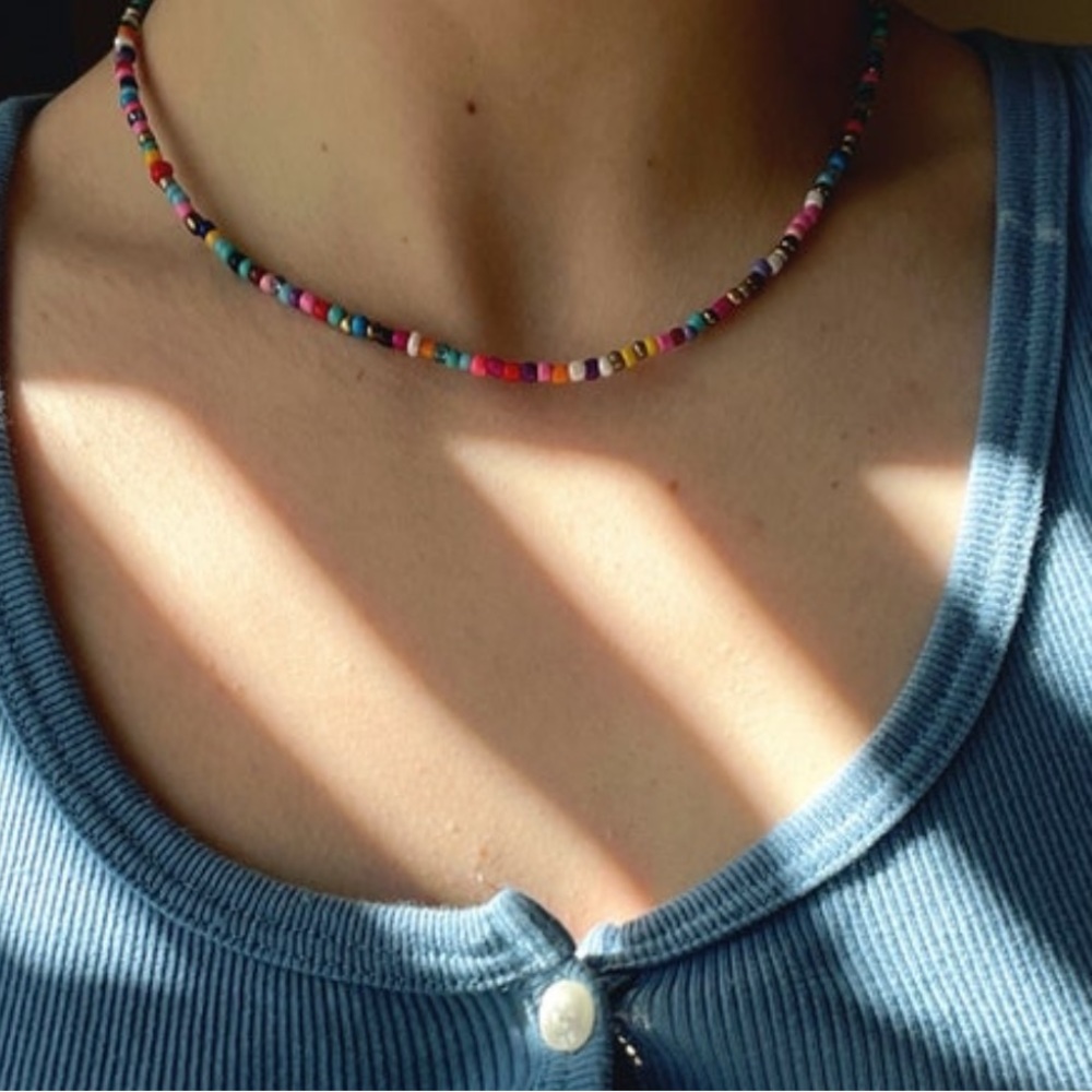 Vsco Multicolored Beaded Necklace 💓